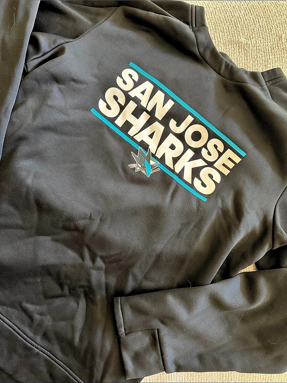 adidas San Jose Sharks NHL Adidas Sweatshirt in Black